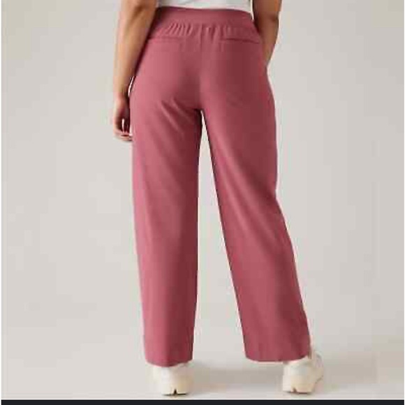 Athleta dusty pink Brooklyn hiights New wide leg pant size 18 new Jamba large - Picture 2 of 8